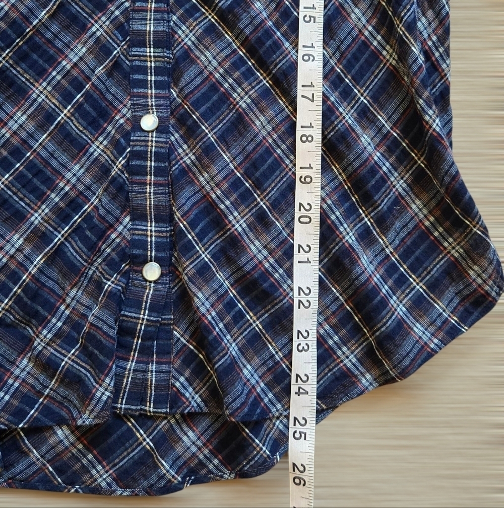 Veronica Beard Ashlynn Blouse In Multicolor Blue Plaid Size 4 - Picture 12 of 16